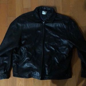 Black leather “Gap” jacket